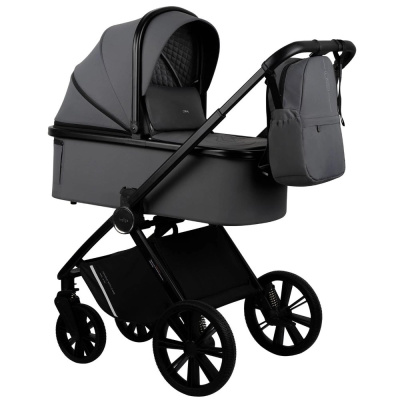 Коляска 2 в 1 Indigo Sting тёмно-серый 01